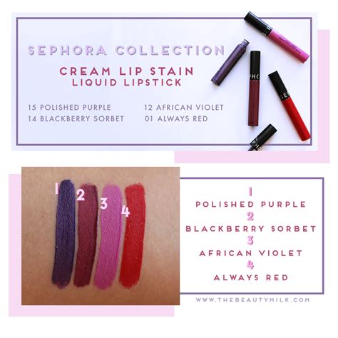 Review Sephora Collection Cream Lip Stain Liquid Lipsticks The