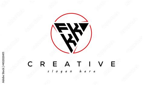 Fkk Triangle Letter Logo With Circel Stock Vector Adobe Stock