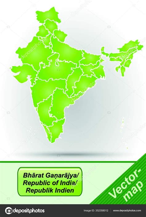 India Asia Border Map Boundaries Green Due Appealing Design Map Stock ...