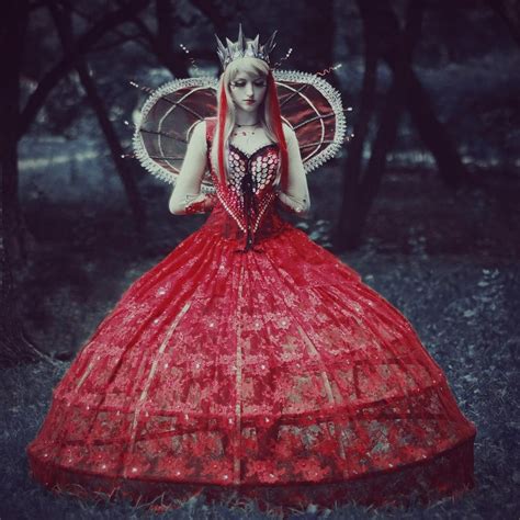 Red Queen Alice In Wonderland Queen Of Hearts Costume For Cosplay Halloween Or Ball Masquerade