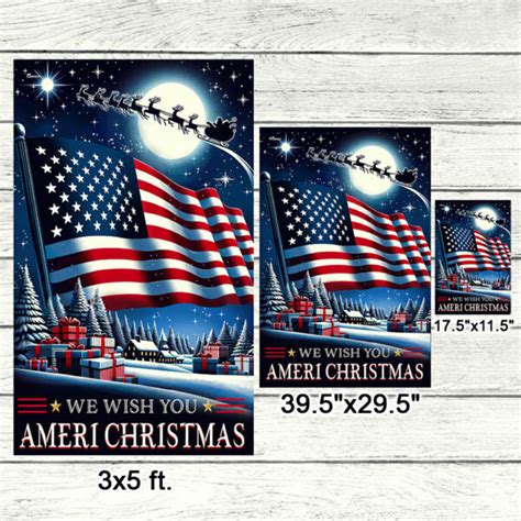 We Wish You Ameri Christmas Santa American Flag Tpt1314f Flagwix