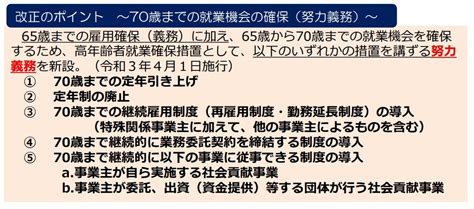 高齢者雇用安定法とは？法改正で70歳までの就業確保が努力義務に！ Mediment（メディメント）