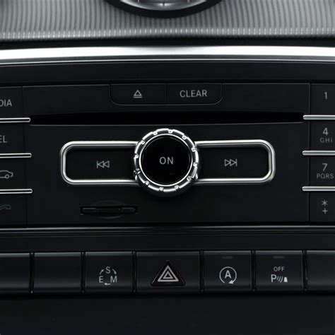 Abs Matt Pcs Center Console Cd Control Button Cover Trim For Mercedes