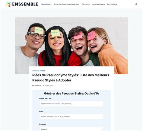 Enssemble Ai Powered Username Generator Explore Best Ai Content