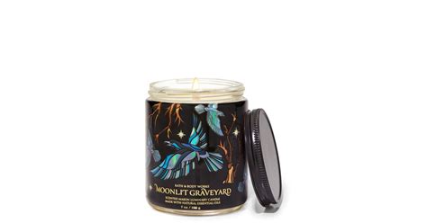 Bath And Body Works Moonlit Graveyard Single Wick Candle Bath And Body Works Halloween 2023