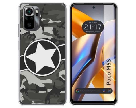 Funda Silicona Para Xiaomi Poco M5s Diseño Camuflaje 02 Dibujos con