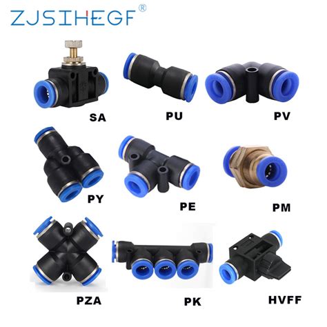 Pneumatic Quick Fittings Py Pu Pv Pe Hvff Sa Pk To Mm Plastic Hose