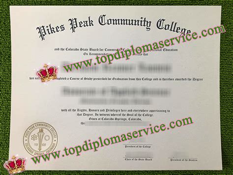 Best tips to order fake Pikes Peak Community College diploma