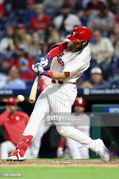 Brandon Marsh Of The Philadelphia Phillies Hits A Single During The