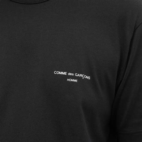 Comme Des Garçons Homme Logo T Shirt Black End Us