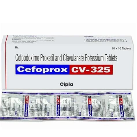 Cefoprox Cv Tablet Cefpodoxime Proxetil Mg Clavulanic Acid