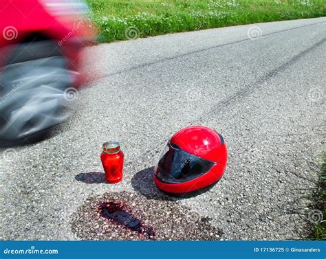 Helmet after Traffic Accident Stock Image - Image of safety, marks: 17136725