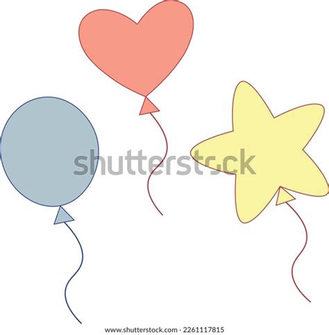 Red Yellow Blue Balloons Vector Balloon Stock Vector (Royalty Free ...