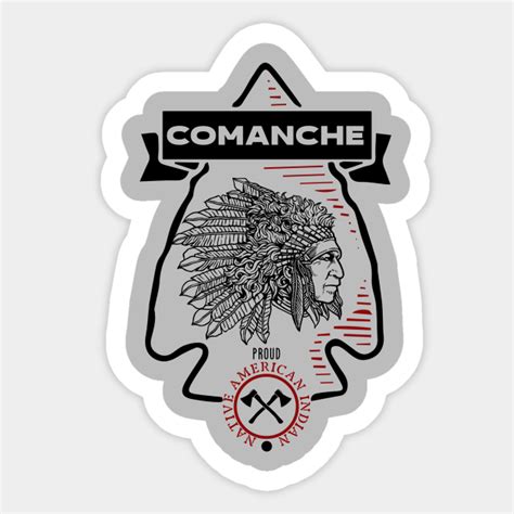 Comanche Tribe Native American Indian Proud Retro Arrow Comanche