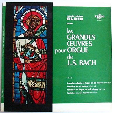 Marie Claire Alain Lp Tours Les Grandes Oeuvres Pour Orgue J S