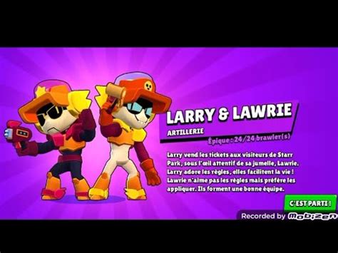 J Ai Achet Nouveau Brawler Larry Et Lawrie Brawl Stars Youtube