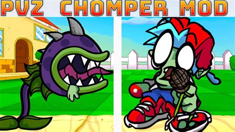 Friday Night Funkin Vs Chomper Vs Rapper Plants Vs Zombies Youtube