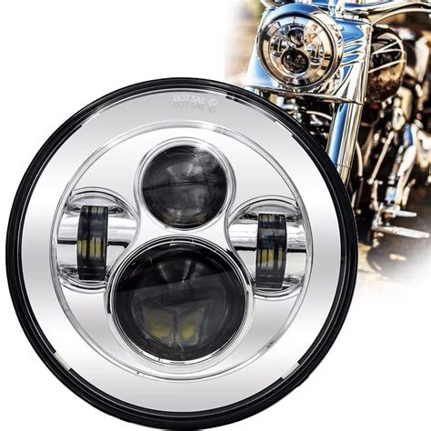 1Pcs For Motorcycle Led Headlight 7inch Projector Moto Headlights Round