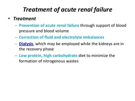 Acute and chronic renal failure