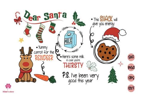 Dear Santa Tray Svg Png Graphic By Mimis Story · Creative Fabrica