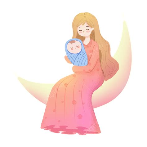 Linda Madre E Hijo Png Ilustración Del Día De La Madre Personaje Animado Ilustración De