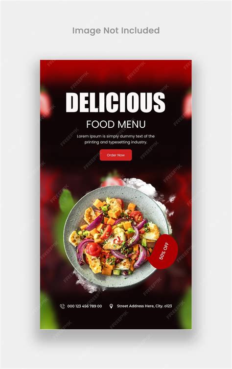 Premium Psd Delicious Food Menu Instagram Story Template Design