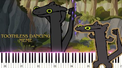 Toothless Dancing Meme Very Easy Piano Turorial Youtube