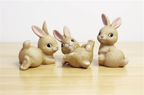 Vintage Porcelain Bunny Rabbits Set Of 3 By Homco Vintage Easter Bunny