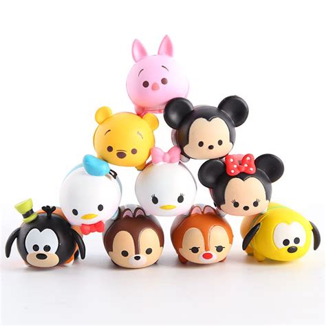 Cute Disney Tsum Tsum Stackable Mini Figures Set 10 Pcs Hot Selling