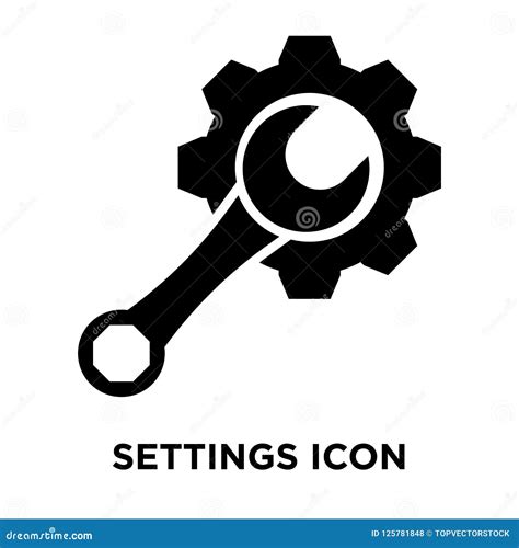 Vector Del Icono De Los Ajustes Aislado En El Fondo Blanco Concepto