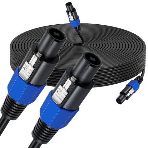 AWADUO Cables Speakon A Speakon Cable De Audio Profesional De 12 AWG