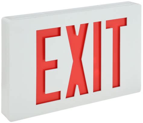 LED, White, Exit Sign - 4PH36|LE S W 1 R - Grainger