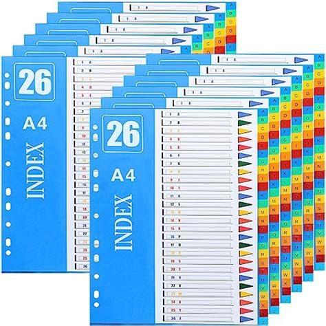 Amazon Yeaqee 12 Sets Plastic 3 Ring Binder Dividers With Tabs