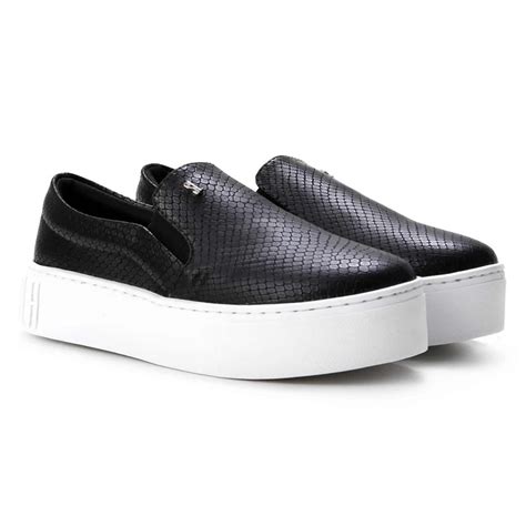 Tênis Feminino Santa Lolla Slip On Plataforma Preto 038F Submarino