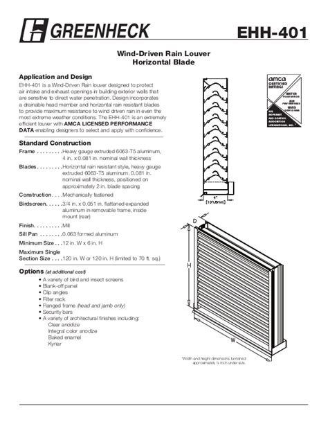 Greenheck EHH-401 Installation Manual