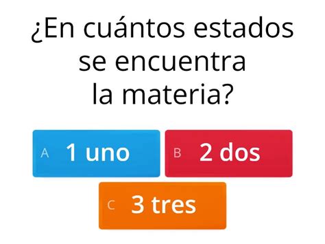 Los Cambios De La Materia Quiz