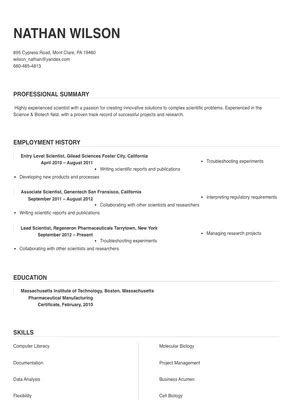 Scientist Resume Sample & Tips | Online Resume Builder