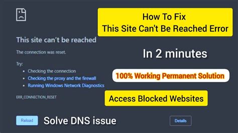 How To Fix This Site Can T Be Reached Problem How To Access Blocked