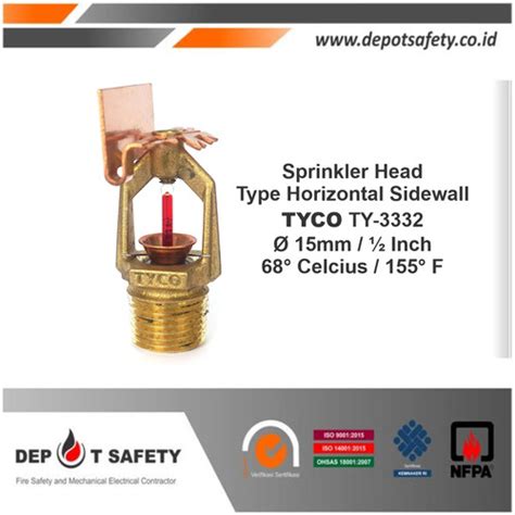 Jual Sprinkler Horizontal Sidewall Tyco Ty Mm Derajat Celcius