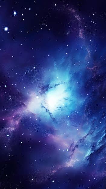 Premium AI Image | a blue nebula with stars in the sky