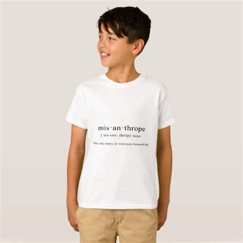 Misanthrope [Definition] T-Shirt | Zazzle