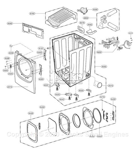 Lg Dlex3370w Parts Diagram For Cabinet And Door Parts