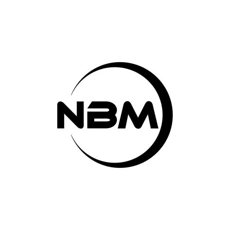 NBM letter logo design in illustration. Vector logo, calligraphy designs for logo, Poster ...