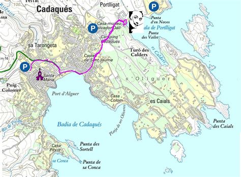 carte cadaques détaillée