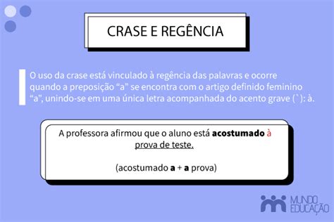 Em Relação A Tem Crase - Crase e regência: qual a relação? - Mundo Educação