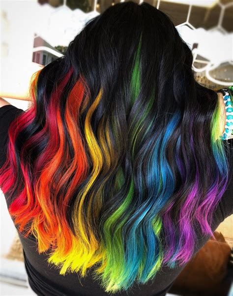 Vivid Hair Color Rainbow Hair Color Pretty Hair Color Hair Color Dark Cute Hair Colors