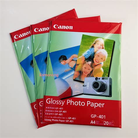 20 sheets Canon Glossy Photo Paper A4 190gsm Ink Jet Printer Paper ...