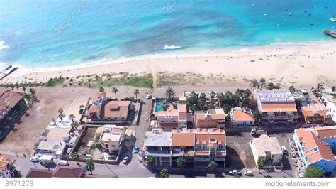 Aerial View Of Santa Maria City In Sal Cape Verde Cabo Verde Stock