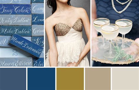 Blue and Gold Wedding Colour Palette