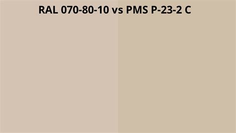 Ral 070 80 10 Vs Pms P 23 2 C Ral Colour Chart Uk